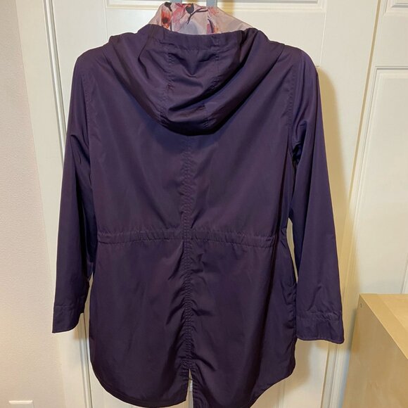 Time and Tru Women’s Hooded Utility Rain Jacket – Purple (Size M 8–10) - Picture 2 of 10